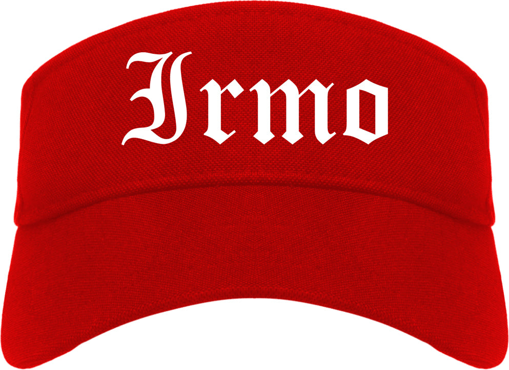 Irmo South Carolina SC Old English Mens Visor Cap Hat Red