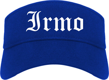 Irmo South Carolina SC Old English Mens Visor Cap Hat Royal Blue
