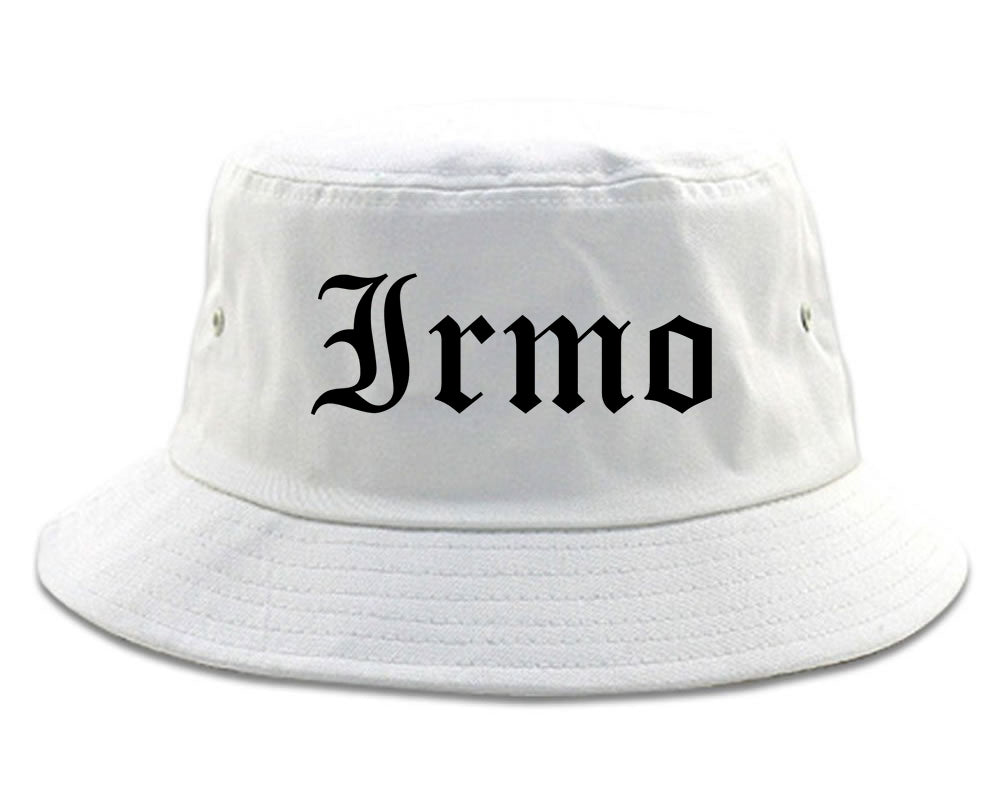 Irmo South Carolina SC Old English Mens Bucket Hat White
