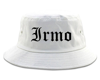 Irmo South Carolina SC Old English Mens Bucket Hat White
