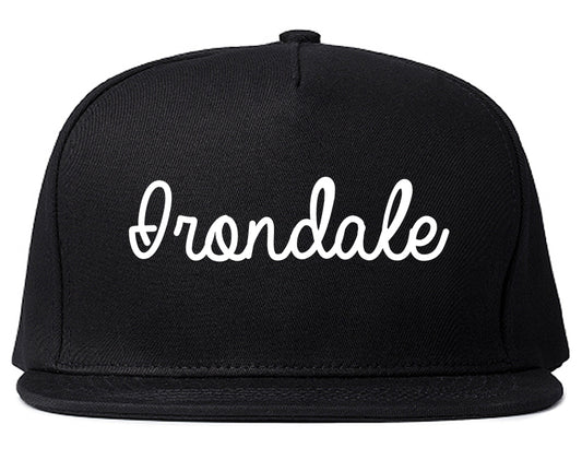 Irondale Alabama AL Script Mens Snapback Hat Black