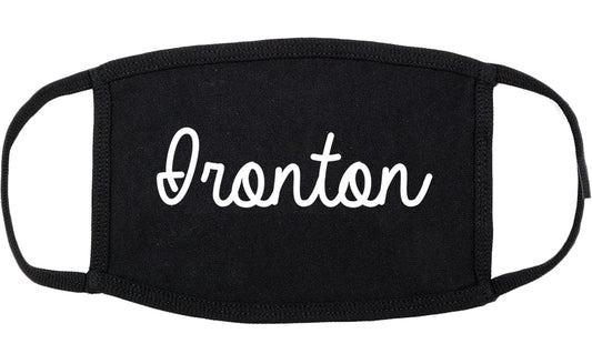 Ironton Ohio OH Script Cotton Face Mask Black