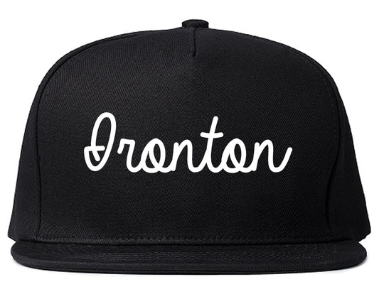 Ironton Ohio OH Script Mens Snapback Hat Black