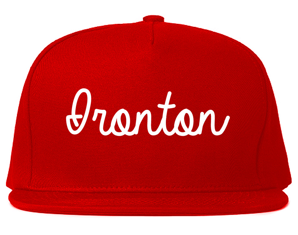 Ironton Ohio OH Script Mens Snapback Hat Red