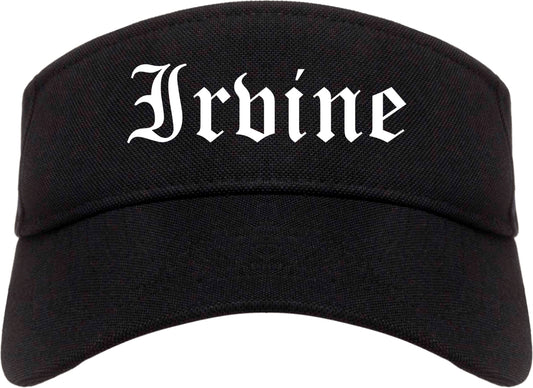 Irvine California CA Old English Mens Visor Cap Hat Black