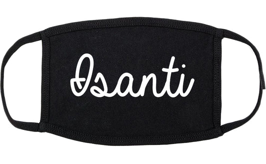 Isanti Minnesota MN Script Cotton Face Mask Black