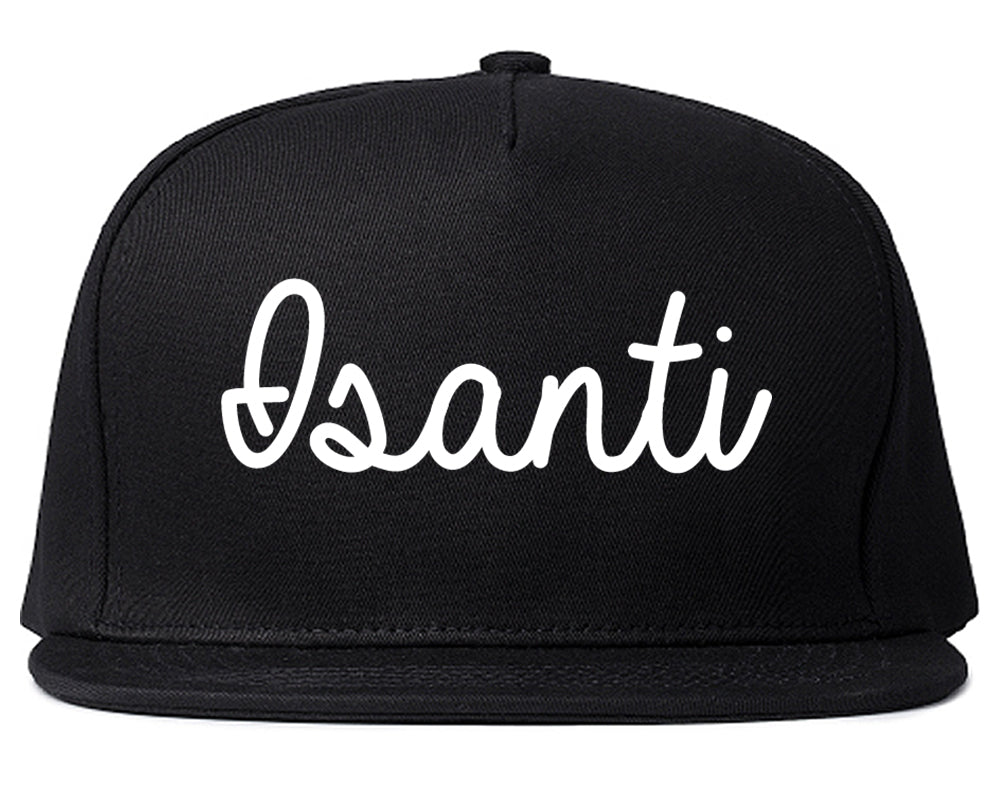 Isanti Minnesota MN Script Mens Snapback Hat Black
