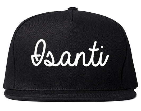 Isanti Minnesota MN Script Mens Snapback Hat Black
