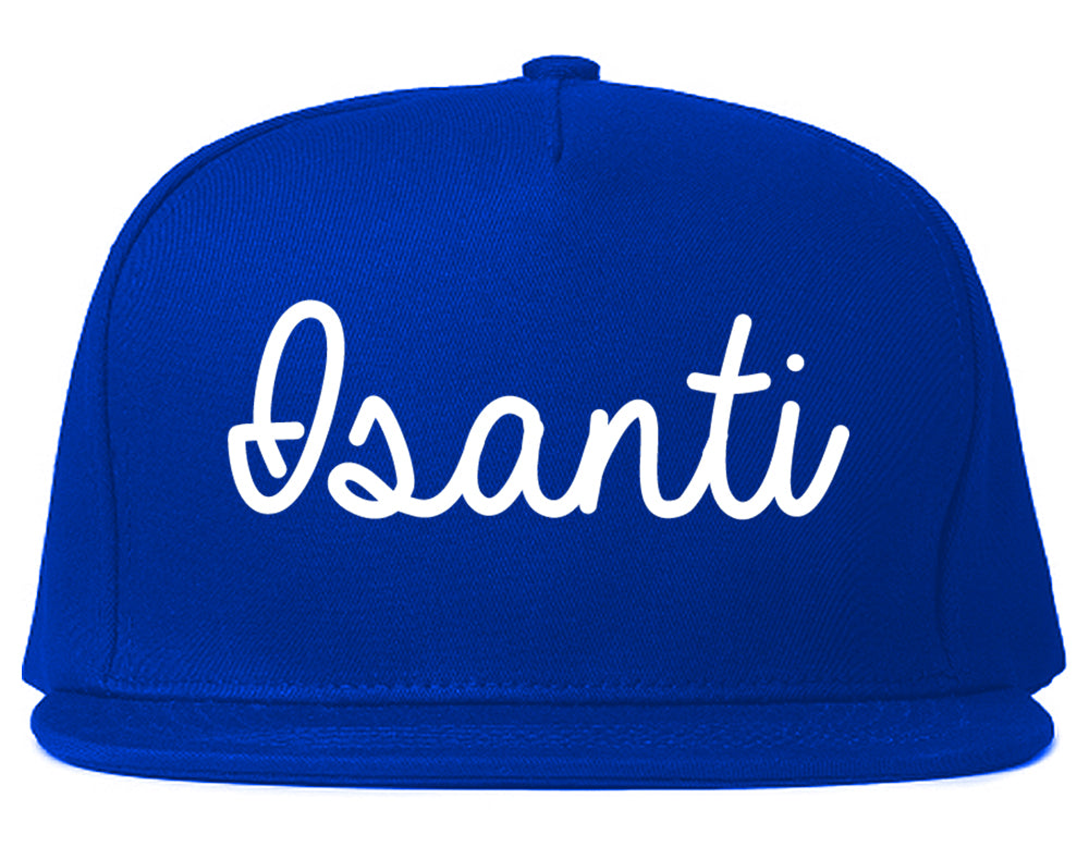 Isanti Minnesota MN Script Mens Snapback Hat Royal Blue