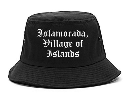 Islamorada, Village of Islands Florida FL Old English Mens Bucket Hat Black