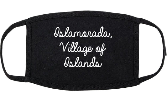Islamorada, Village of Islands Florida FL Script Cotton Face Mask Black