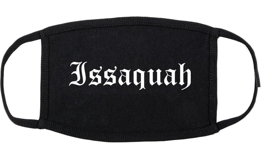 Issaquah Washington WA Old English Cotton Face Mask Black