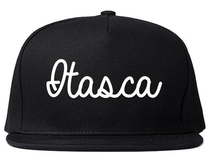 Itasca Illinois IL Script Mens Snapback Hat Black