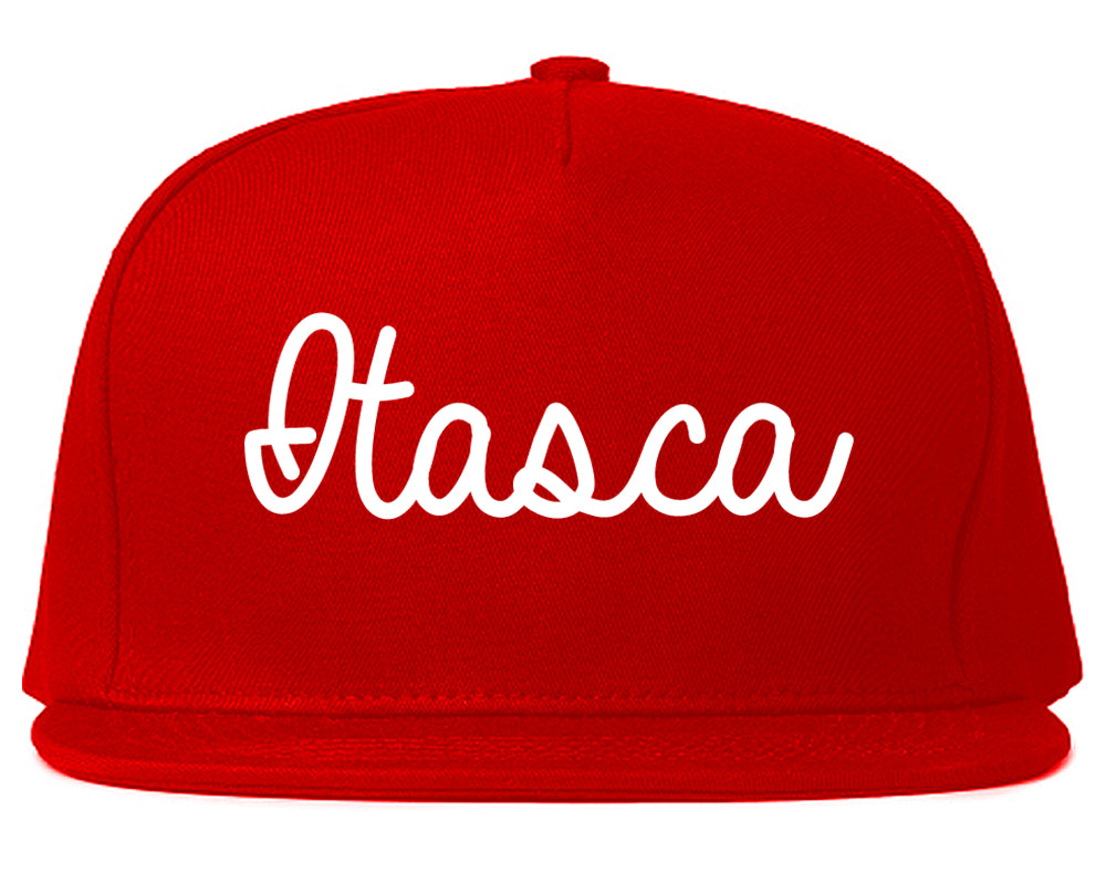 Itasca Illinois IL Script Mens Snapback Hat Red