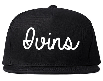 Ivins Utah UT Script Mens Snapback Hat Black