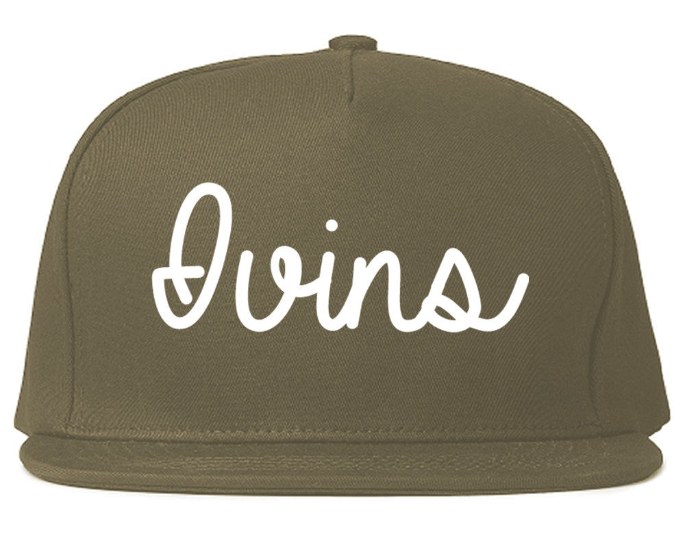 Ivins Utah UT Script Mens Snapback Hat Grey