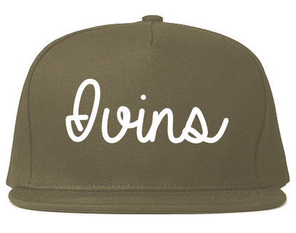 Ivins Utah UT Script Mens Snapback Hat Grey