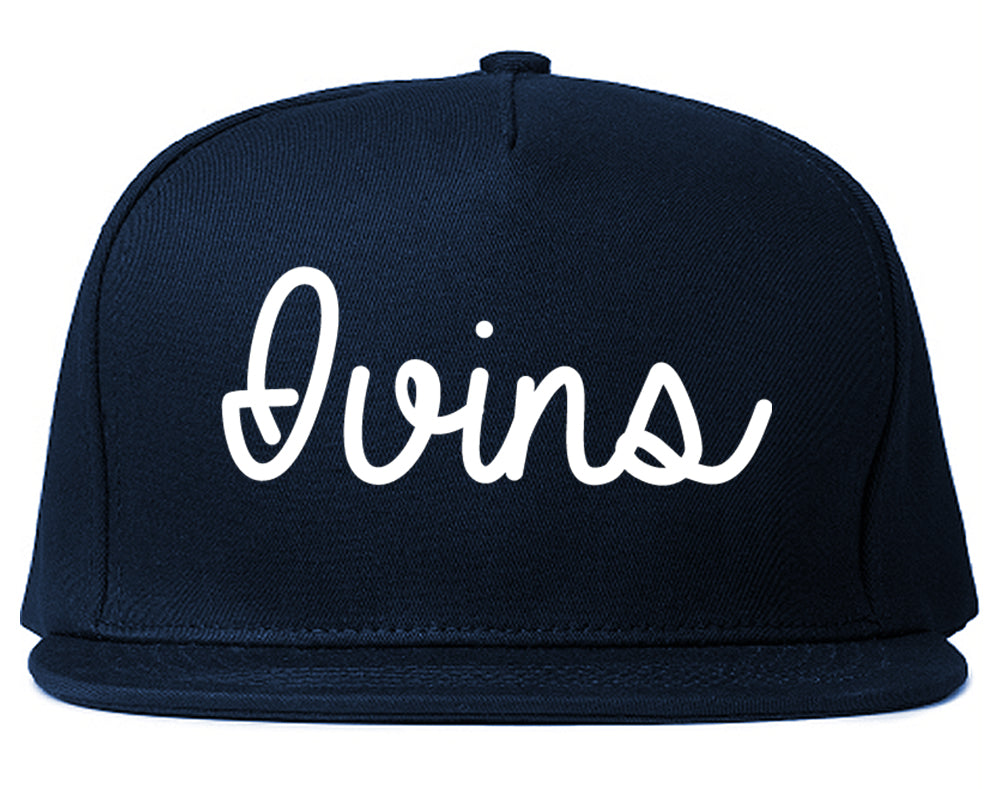 Ivins Utah UT Script Mens Snapback Hat Navy Blue