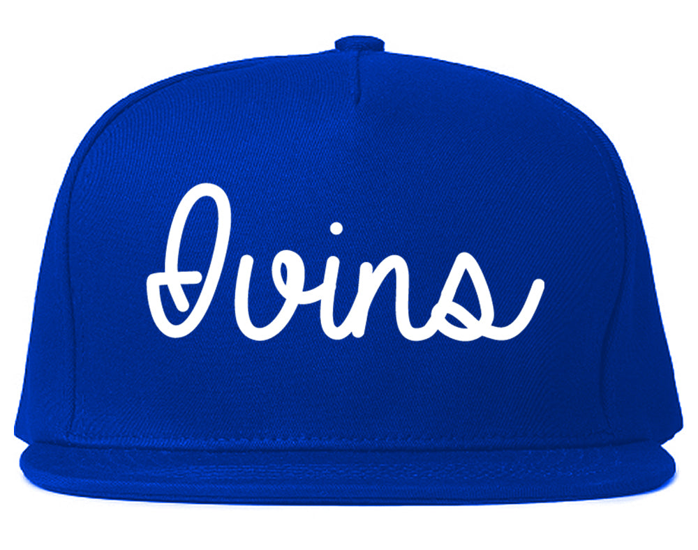 Ivins Utah UT Script Mens Snapback Hat Royal Blue