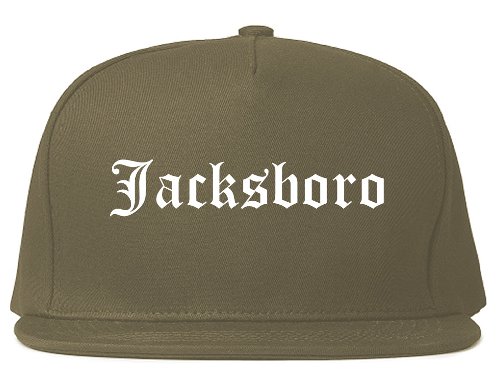 Jacksboro Texas TX Old English Mens Snapback Hat Grey