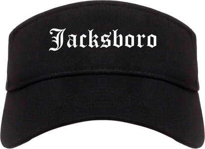 Jacksboro Texas TX Old English Mens Visor Cap Hat Black