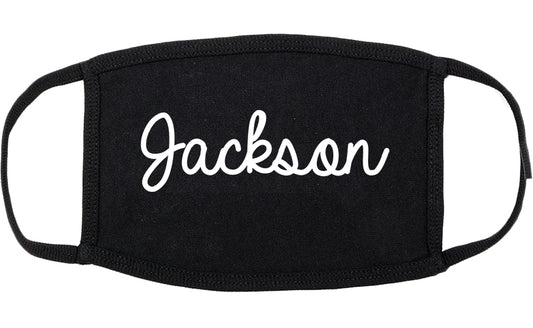 Jackson Tennessee TN Script Cotton Face Mask Black