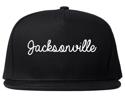 Jacksonville Alabama AL Script Mens Snapback Hat Black