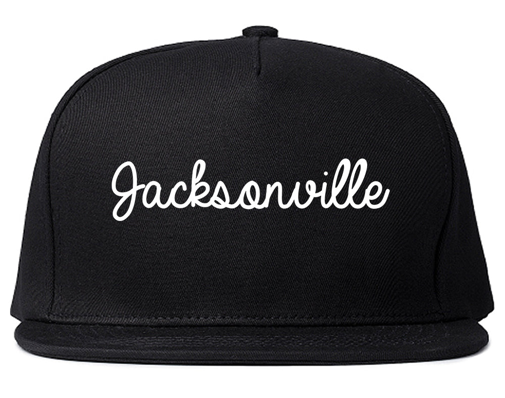 Jacksonville Arkansas AR Script Mens Snapback Hat Black