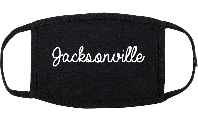 Jacksonville Florida FL Script Cotton Face Mask Black