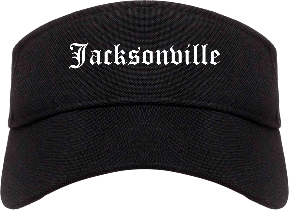 Jacksonville Florida FL Old English Mens Visor Cap Hat Black