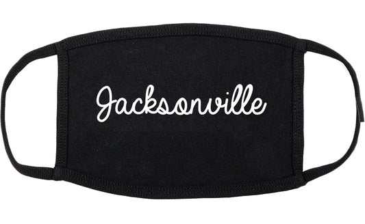 Jacksonville Illinois IL Script Cotton Face Mask Black