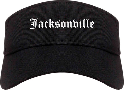 Jacksonville Illinois IL Old English Mens Visor Cap Hat Black