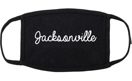 Jacksonville North Carolina NC Script Cotton Face Mask Black