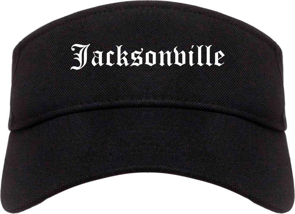 Jacksonville North Carolina NC Old English Mens Visor Cap Hat Black