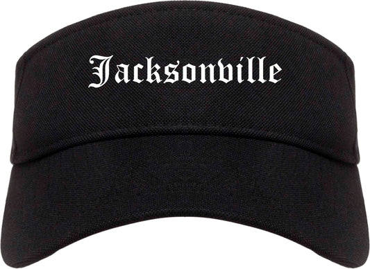 Jacksonville North Carolina NC Old English Mens Visor Cap Hat Black