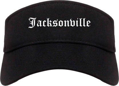 Jacksonville Texas TX Old English Mens Visor Cap Hat Black