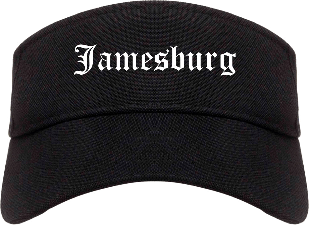 Jamesburg New Jersey NJ Old English Mens Visor Cap Hat Black