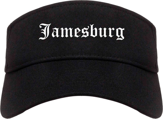 Jamesburg New Jersey NJ Old English Mens Visor Cap Hat Black