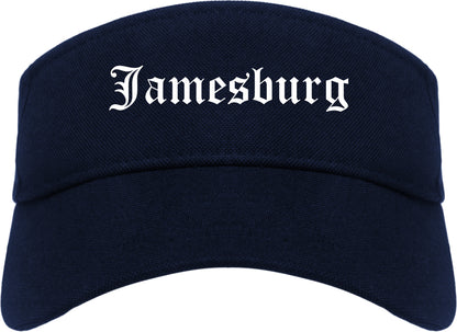 Jamesburg New Jersey NJ Old English Mens Visor Cap Hat Navy Blue