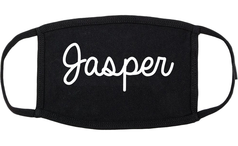 Jasper Indiana IN Script Cotton Face Mask Black