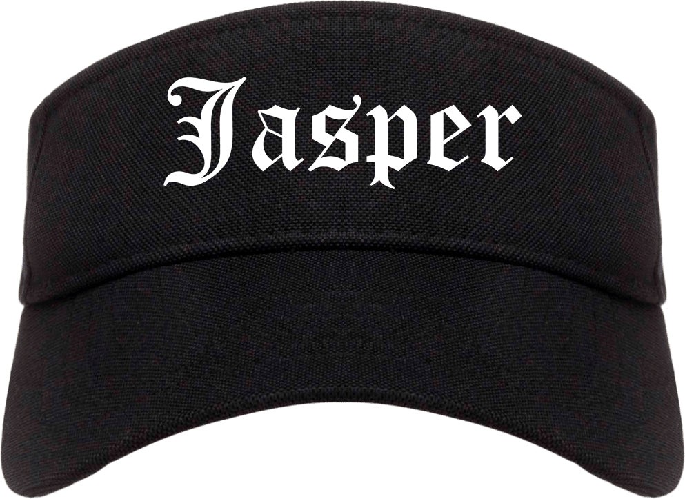 Jasper Texas TX Old English Mens Visor Cap Hat Black