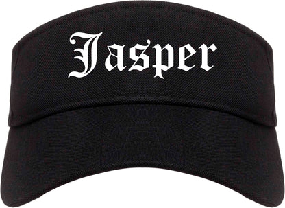 Jasper Texas TX Old English Mens Visor Cap Hat Black