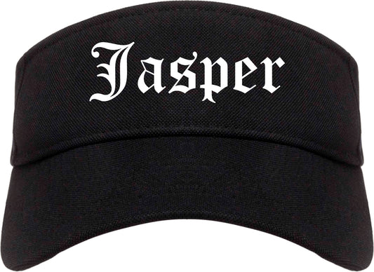 Jasper Texas TX Old English Mens Visor Cap Hat Black
