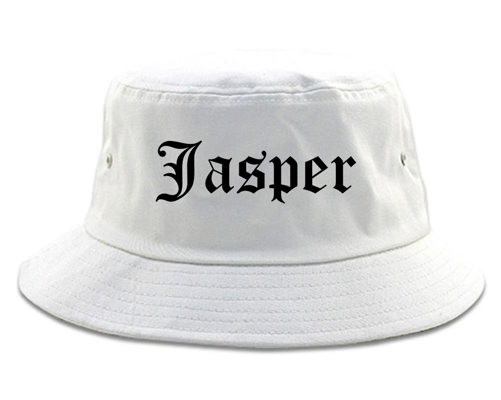 Jasper Texas TX Old English Mens Bucket Hat White