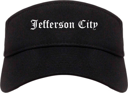 Jefferson City Missouri MO Old English Mens Visor Cap Hat Black