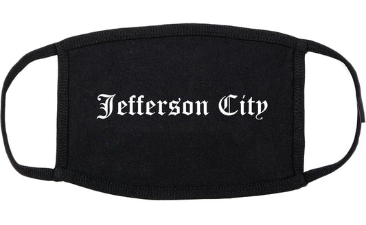 Jefferson City Tennessee TN Old English Cotton Face Mask Black