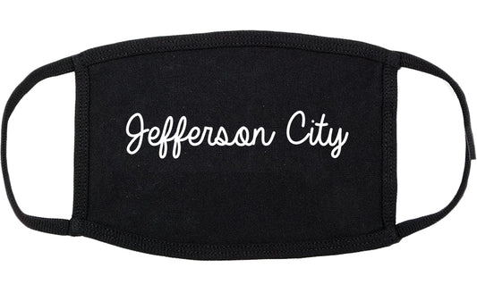 Jefferson City Tennessee TN Script Cotton Face Mask Black