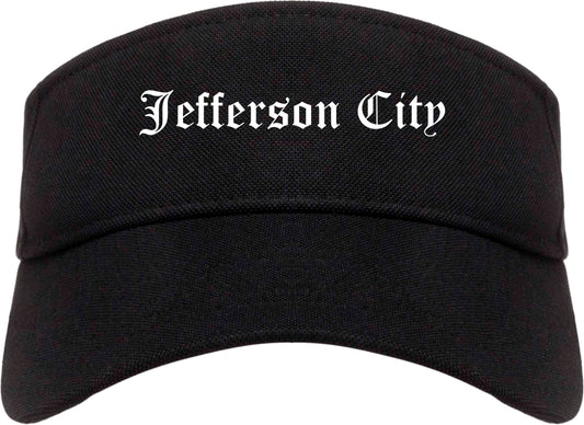 Jefferson City Tennessee TN Old English Mens Visor Cap Hat Black
