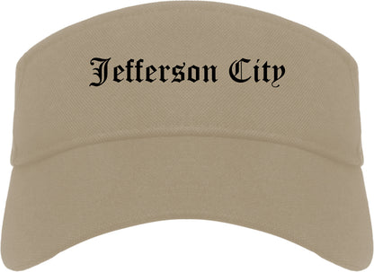 Jefferson City Tennessee TN Old English Mens Visor Cap Hat Khaki