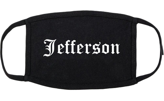 Jefferson Georgia GA Old English Cotton Face Mask Black